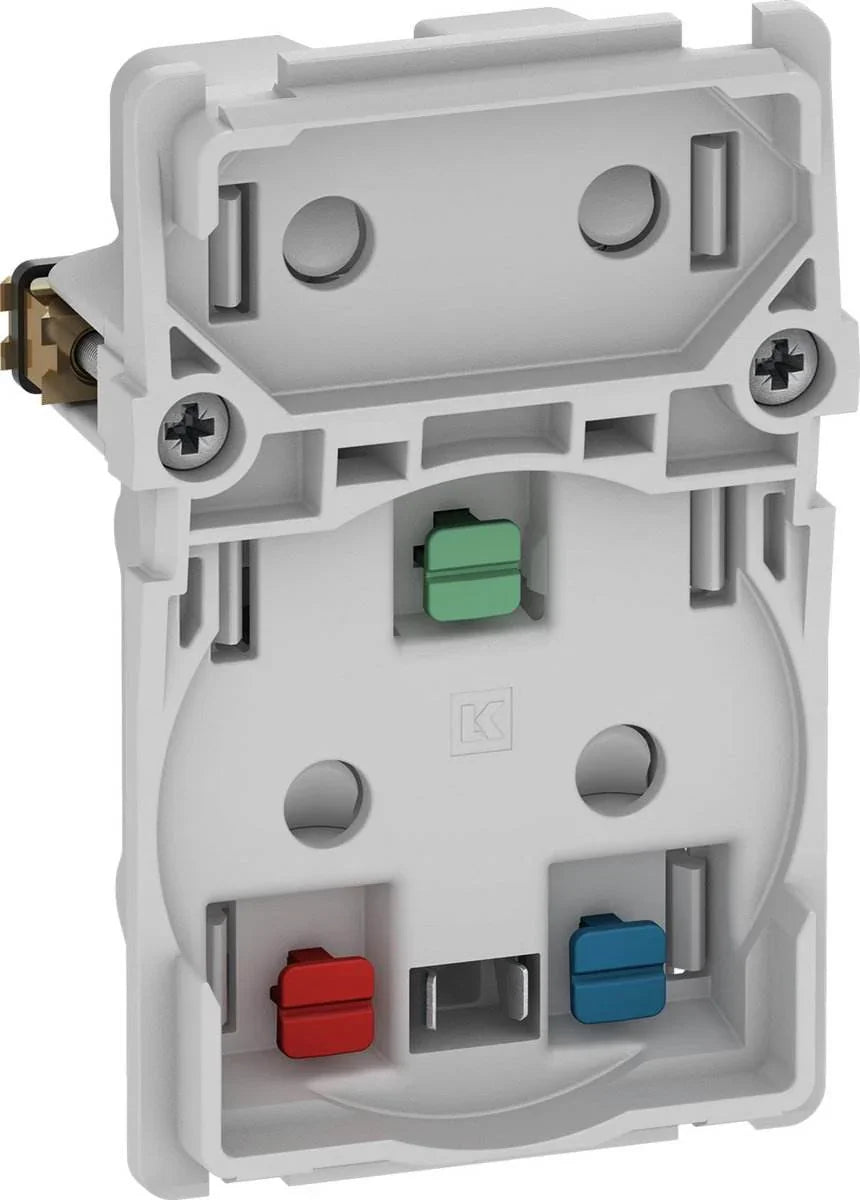 LK FUGA kombineret dobbelt stikkontakt – klasse 1 og klasse 2 – 1,5 modul uden afdækning - Sikshop