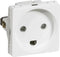 LK FUGA® stikkontakt 2-polet + DK jord – 1 modul, hvid