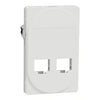 LK One Actassi/Keystone dobbelt RJ45 udtag 1½ modul – hvid