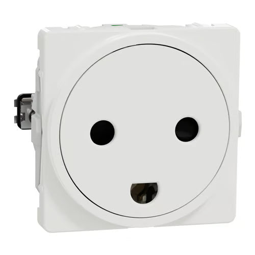 LK One Stikkontakt FlexFront 2-polet med DK-jord – 1 Modul Hvid - Sikshop