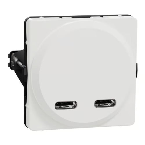 LK One Dobbelt USB-Lader C+C 21W – 1 Modul Hvid - Sikshop