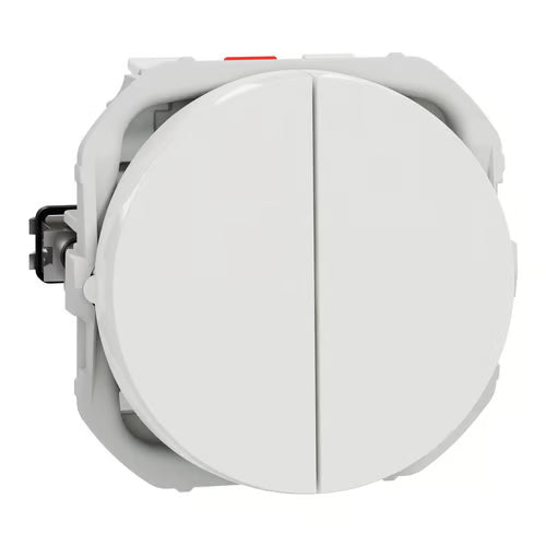 LK One Dobbelt Korrespondanceafbryder 10A – Hvid - Sikshop