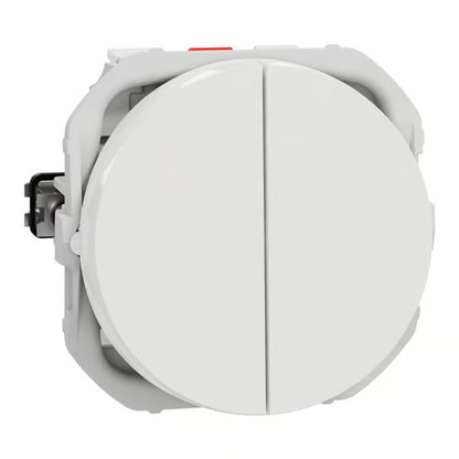 LK One Dobbelt Korrespondanceafbryder 10A – Hvid - Sikshop