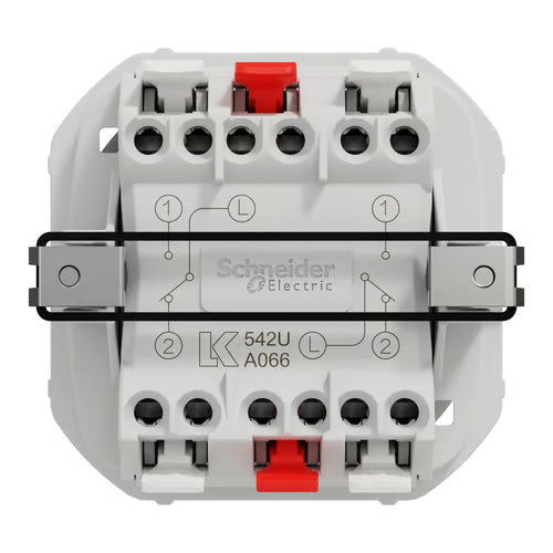 LK One Dobbelt Korrespondanceafbryder 10A – Hvid - Sikshop