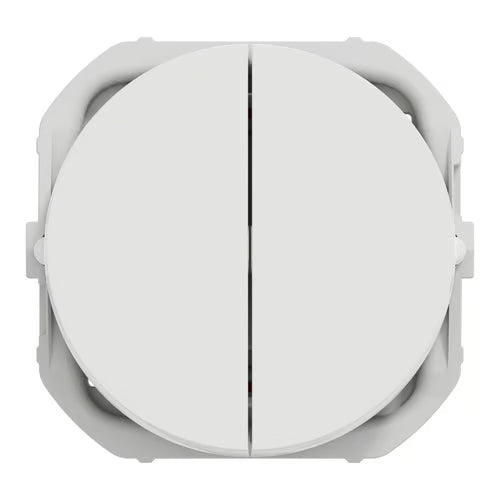 LK One Dobbelt Korrespondanceafbryder 10A – Hvid - Sikshop