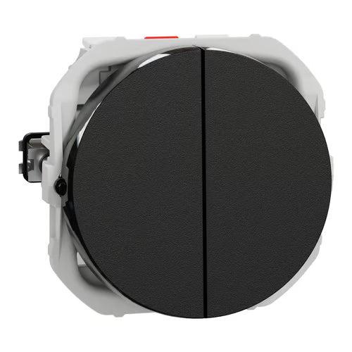 LK One Dobbelt Korrespondanceafbryder 10A – Sort - Sikshop