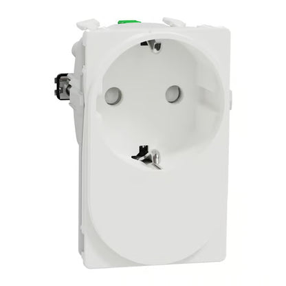 LK One Stikkontakt 2-polet med Sidejord (Schuko) – 1,5 Modul Hvid - Sikshop