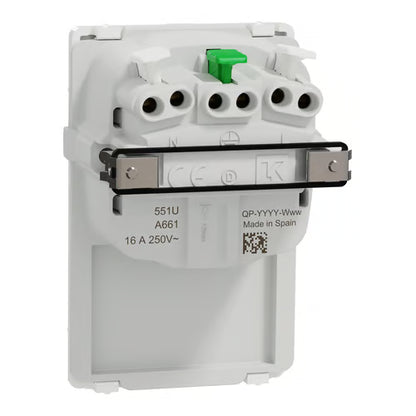 LK One Stikkontakt 2-polet med Sidejord (Schuko) – 1,5 Modul Hvid - Sikshop