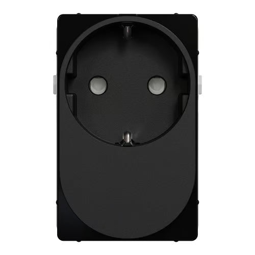 LK One Stikkontakt 2-polet med Sidejord (Schuko) – 1,5 Modul Sort - Sikshop