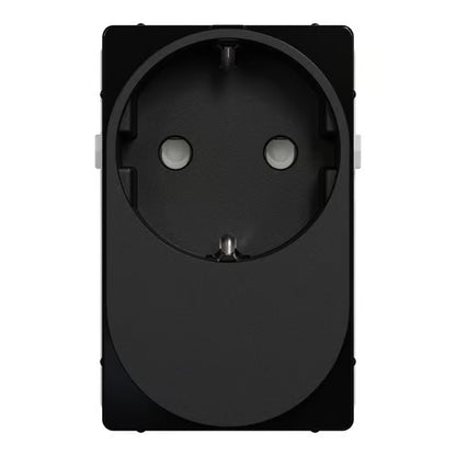 LK One Stikkontakt 2-polet med Sidejord (Schuko) – 1,5 Modul Sort - Sikshop