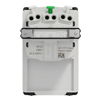 LK One Stikkontakt 2-polet med Sidejord (Schuko) – 1,5 Modul Sort - Sikshop