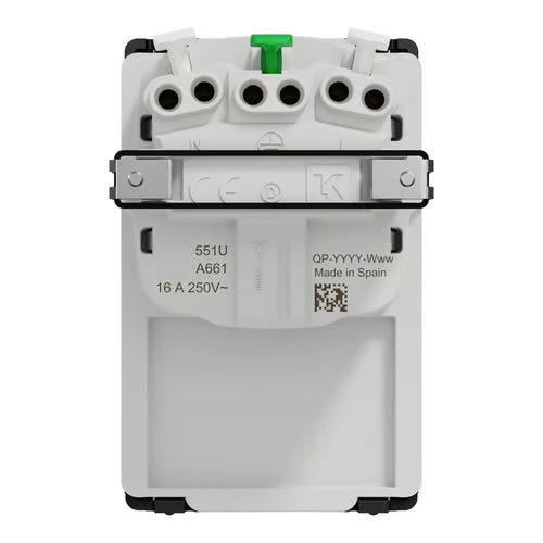 LK One Stikkontakt 2-polet med Sidejord (Schuko) – 1,5 Modul Sort - Sikshop