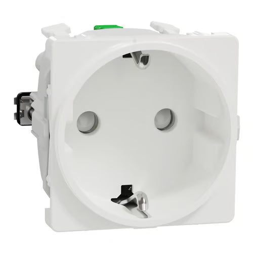 LK One Stikkontakt 2-polet med Sidejord (Schuko) – 1 Modul Hvid - Sikshop