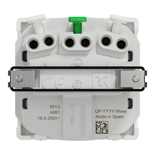 LK One Stikkontakt 2-polet med Sidejord (Schuko) – 1 Modul Hvid - Sikshop