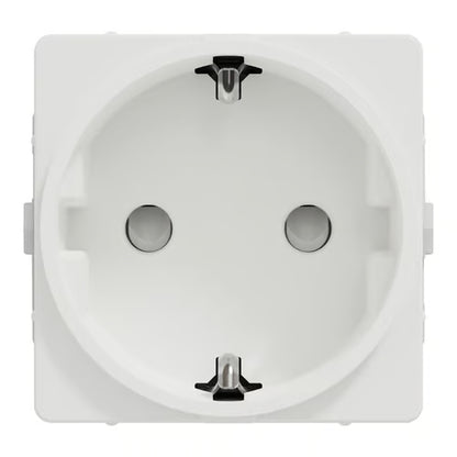 LK One Stikkontakt 2-polet med Sidejord (Schuko) – 1 Modul Hvid - Sikshop