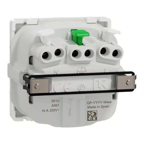 LK One Stikkontakt 2-polet med Sidejord (Schuko) – 1 Modul Hvid - Sikshop