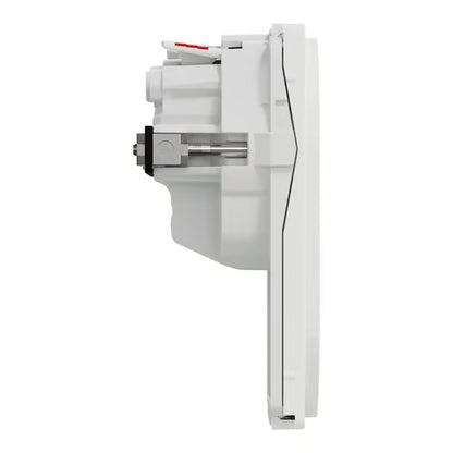 LK One Stikkontakt FlexFront 2-polet med DK-jord – 1,5 Modul Hvid - Sikshop