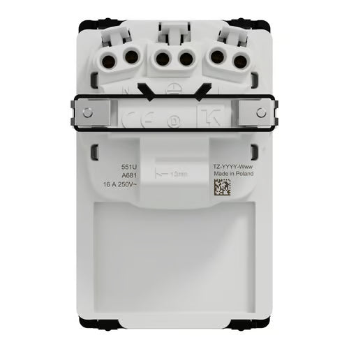 LK One Stikkontakt FlexFront 2-polet med DK-jord – 1,5 Modul Sort - Sikshop