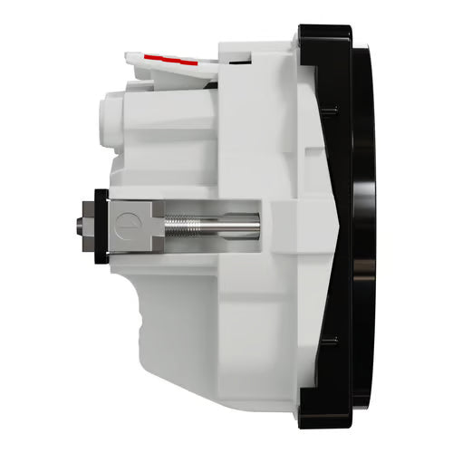 LK One Stikkontakt FlexFront 2-polet med DK-jord – 1 Modul Sort - Sikshop