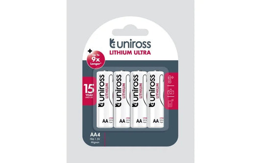 Uniross Lithium Ultra AA – 4-pak FR6 1.5V - Sikshop