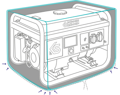 Könner & Söhnen – KS COVER10 Generatorovertræk (60×49×47 cm) - Sikshop