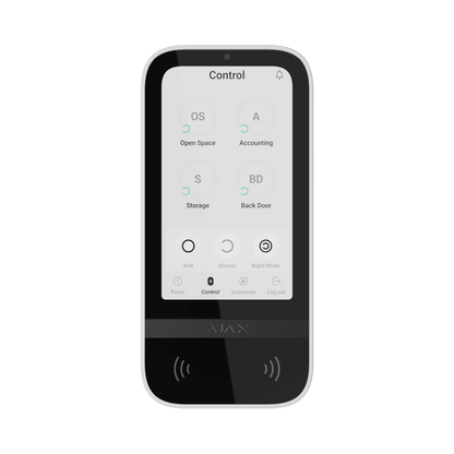 Ajax KeyPad TouchScreen Jeweller – Hvid - Sikshop