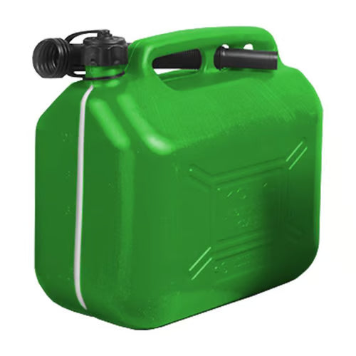 SPREHN Heavy Duty Benzindunk 10L – Grøn plast, godkendt til transport - Sikshop