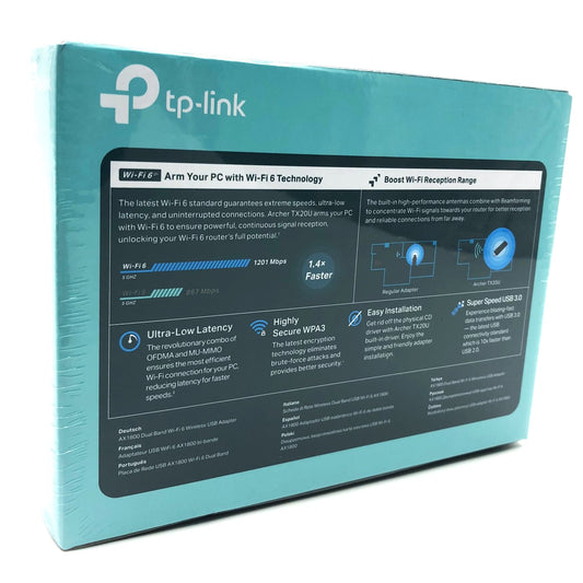 TP-Link Archer TX20U AX1800 Wi-Fi 6 USB Adapter – Dual Band, USB 3.0