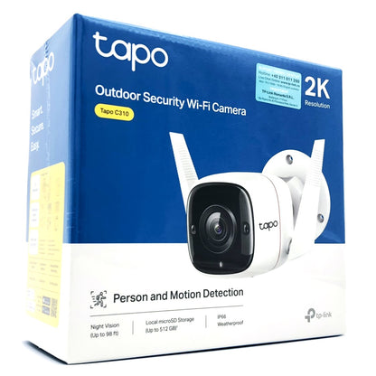 TP-Link Tapo C310 3MP Udendørs Wi-Fi Overvågningskamera – IP66, 30 m Nattesyn og Tovejstale