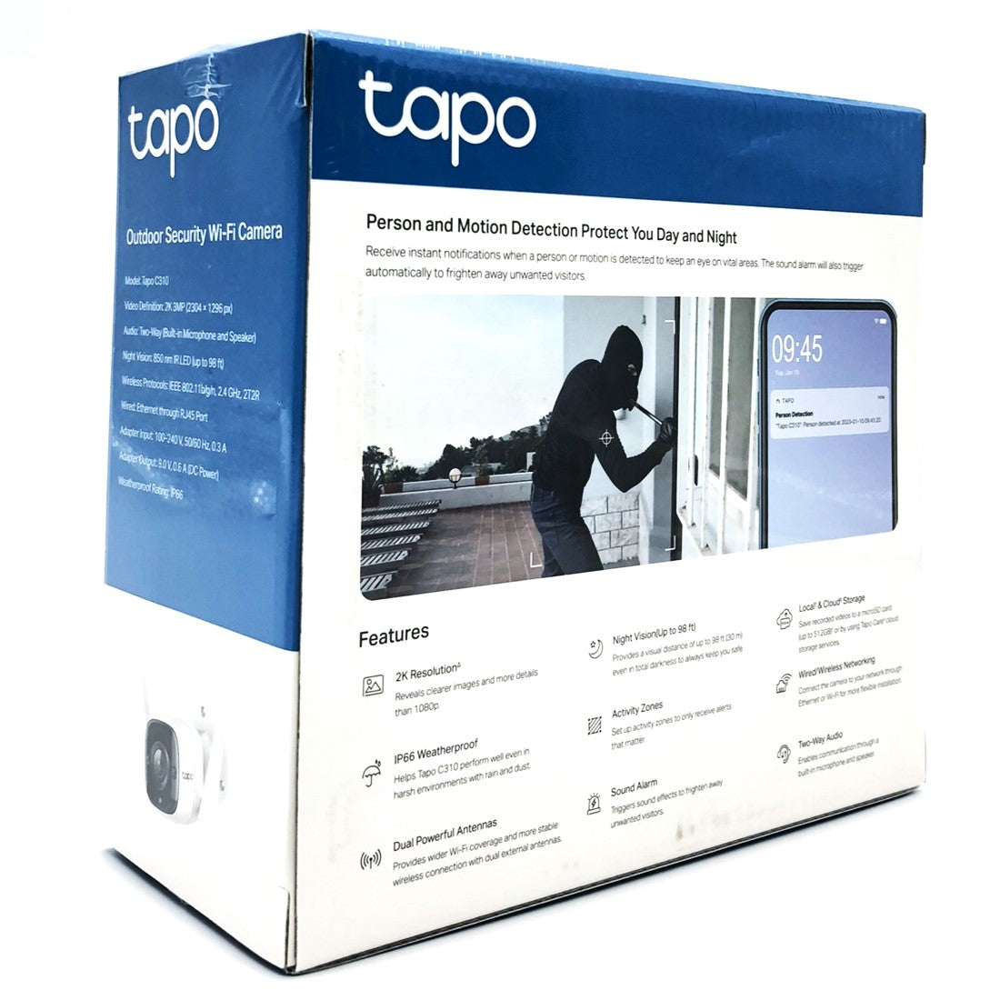 TP-Link Tapo C310 3MP Udendørs Wi-Fi Overvågningskamera – IP66, 30 m Nattesyn og Tovejstale