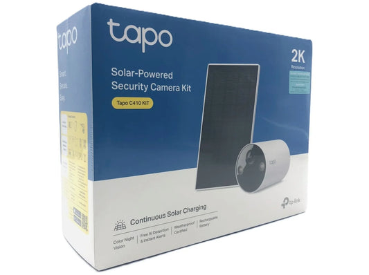Tapo C410 KIT V1 – Trådløst 2K Wi-Fi overvågningskamera med solpanel - Sikshop