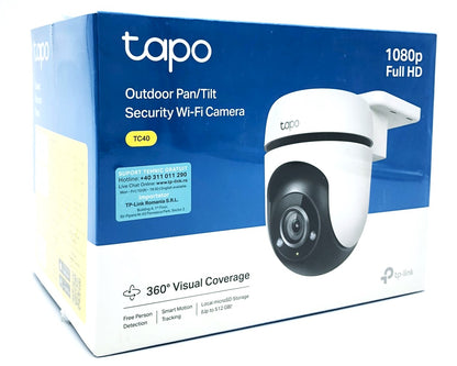 TP-Link Tapo TC40 Udendørs Wi-Fi Overvågningskamera – 1080p, 360° Pan/Tilt og AI Personregistrering