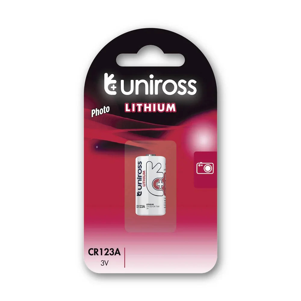 Uniross Lithium CR123A Batteri – 3V 1500 mAh (1 stk.)