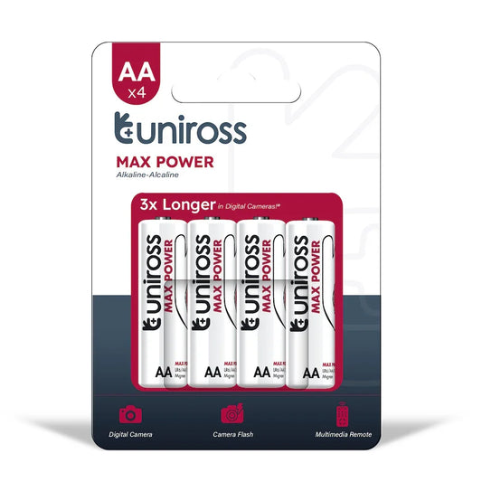 Uniross Max Power AA / LR6 Standardbatterier – 2900 mAh (4 stk.)