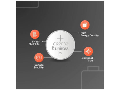 Uniross Lithium CR2032 Knapcellebatteri – 1 stk.