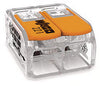 WAGO samlemuffe 2-polet 0,5–6 mm² – serie 221 (transparent)