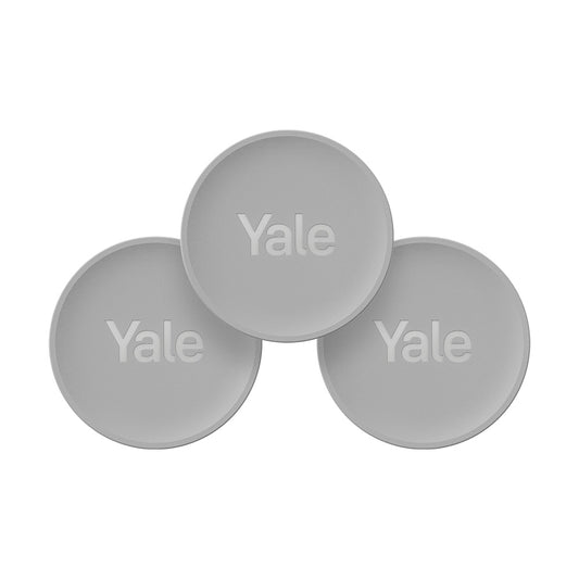 Yale Dot® 3-Pack Sølv – Smarte trådløse adgangstags til Yale Home-systemer