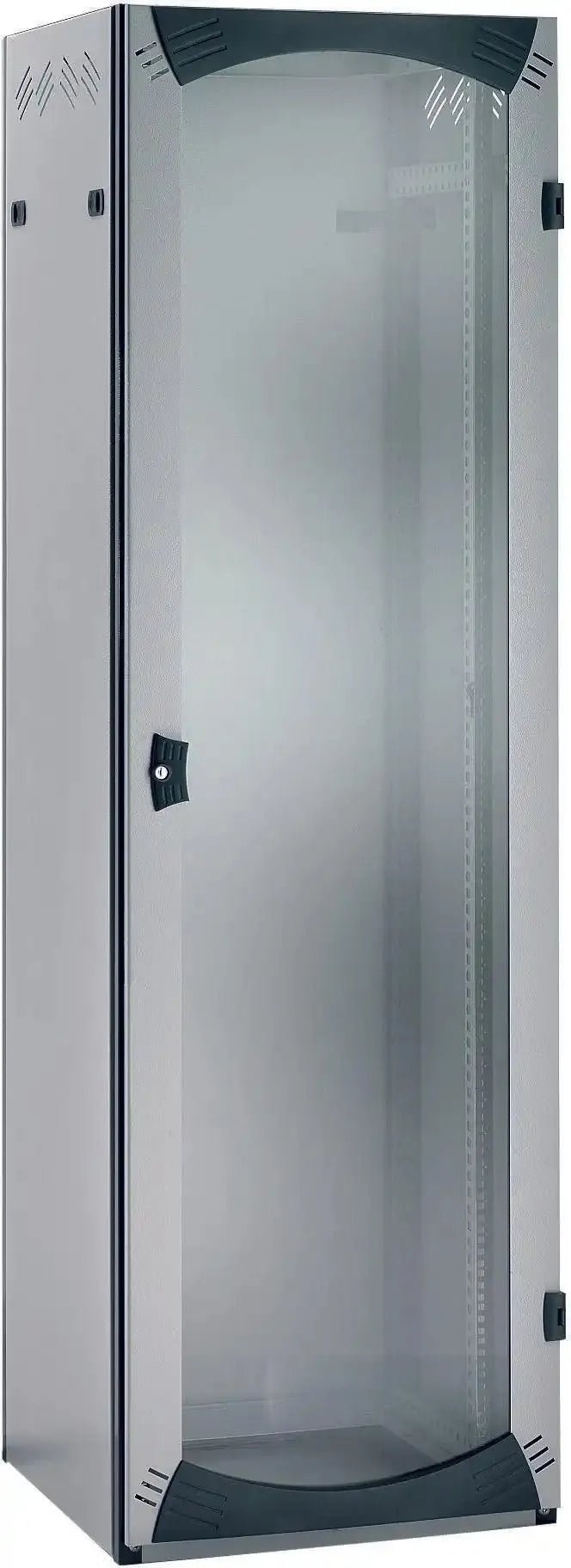 Actassi 19'' Gulv Rack med Glasdør, BDH: 800 x 800 x 2000 42HE, Lysegrå - Sikshop