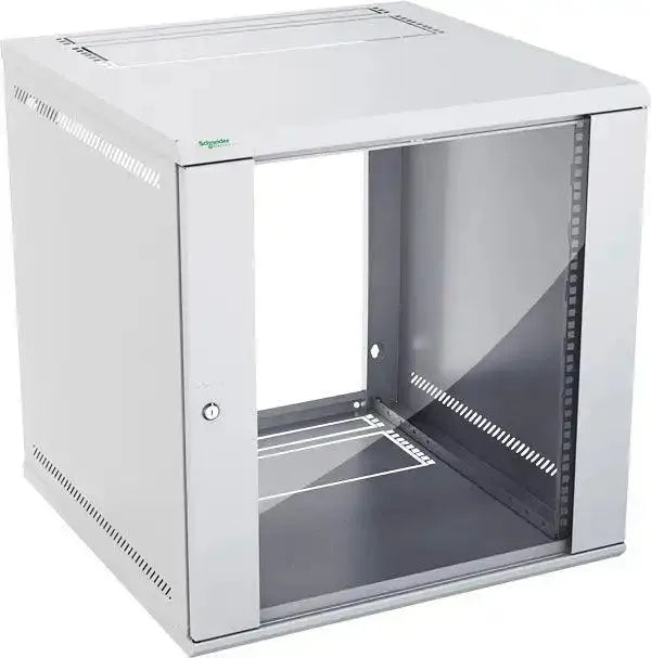 Actassi 19'' Væg Rack Flad-pak med Glasdør, BDH: 600 x 600 x 618 12HE, Lysegrå - Sikshop