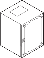 Actassi 19'' Væg Rack med Pladedør, BDH: 600 x 400 x 646 12HE, Lysegrå - Sikshop