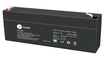 AGM 12V 2,3 Ah blybatterier Leader - Sikshop