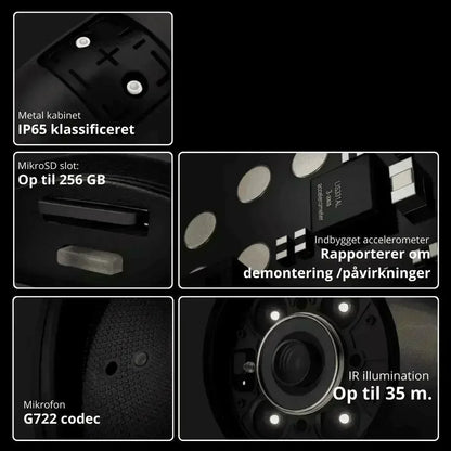 Ajax BulletCam – 5 MP, AI-genkendelse, 35m IR-lys, Hvid - SIKSHOP