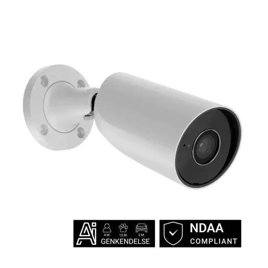 Ajax BulletCam – 5 MP, AI-genkendelse, 35m IR-lys, Hvid - SIKSHOP