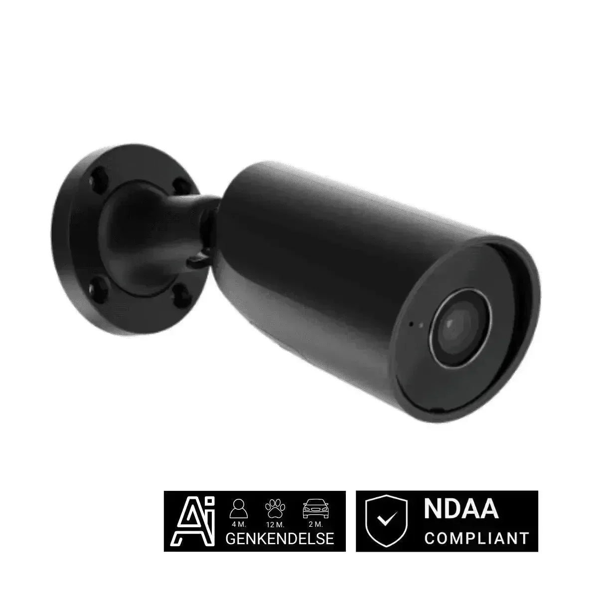 Ajax BulletCam – 5 MP, AI-genkendelse, 35m IR-lys, Sort - SIKSHOP
