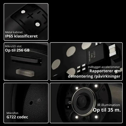 Ajax BulletCam – 8 MP, AI-genkendelse, 35m IR-lys, Sort - Sikshop