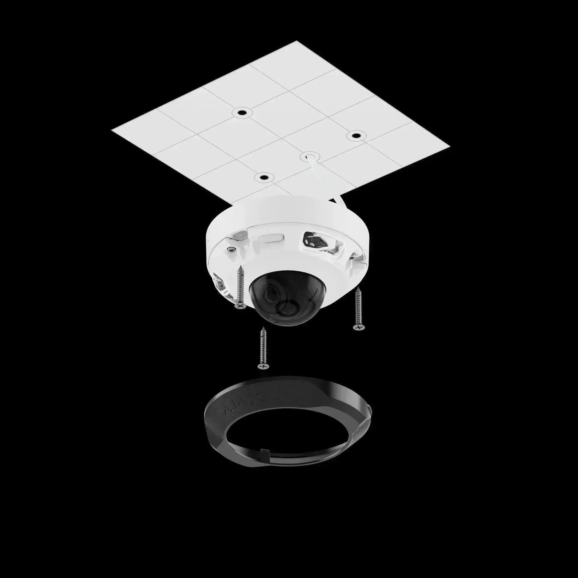 Ajax DomeCam Mini – 5 MP, AI-genkendelse, IR-lys 30m, Hvid - SIKSHOP