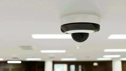Ajax DomeCam Mini – 5 MP, AI-genkendelse, IR-lys 30m, Hvid - SIKSHOP