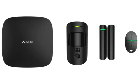 Ajax Hub2 Plus startspakke 5 med Kamera Hvid – Komplet Sikkerhedsløsning til Hjem og Virksomhed - SIKSHOP