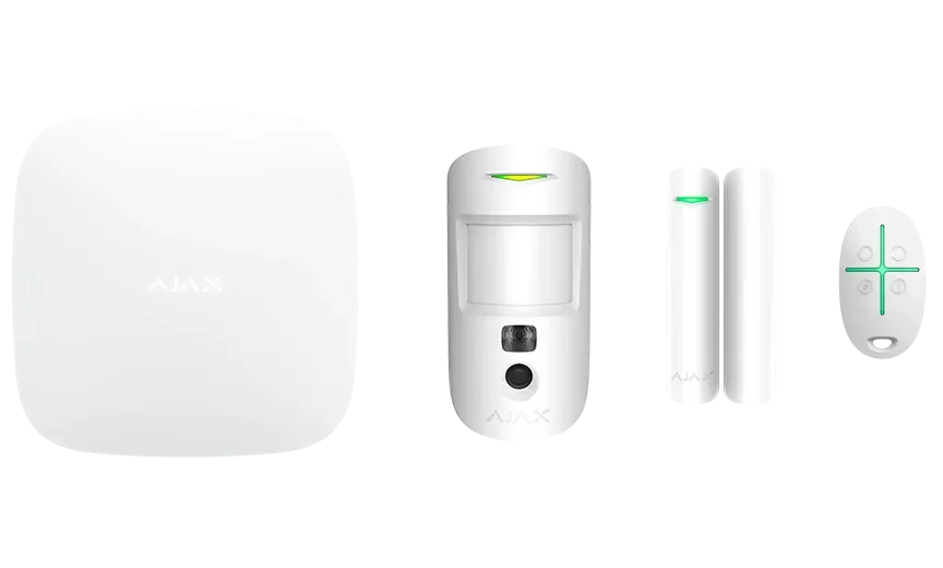 Ajax Hub2 Plus startspakke 5 med Kamera Sort – Komplet Sikkerhedsløsning til Hjem og Virksomhed - Sikshop