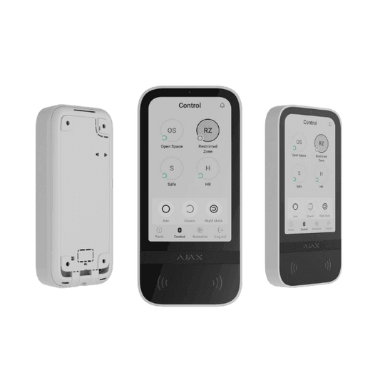 ajax-keypad-touchscreen-jeweller-hvid-tradlost-touch-betjeningspanel-med-kontaktlos-autorisation-sikshop-84659 - SIKSHOP